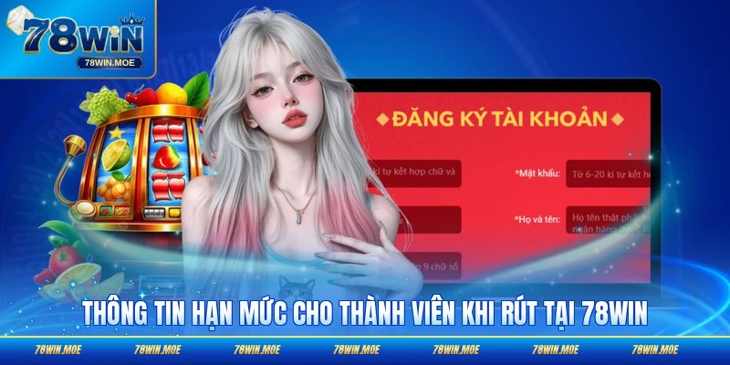 Thông tin hạn mức cho thành viên khi thao tác rút nhanh